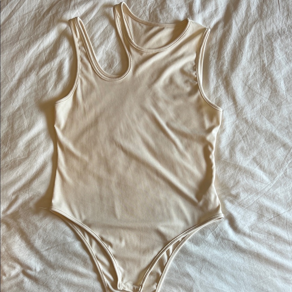 Cream Sleeveless Bodysuit